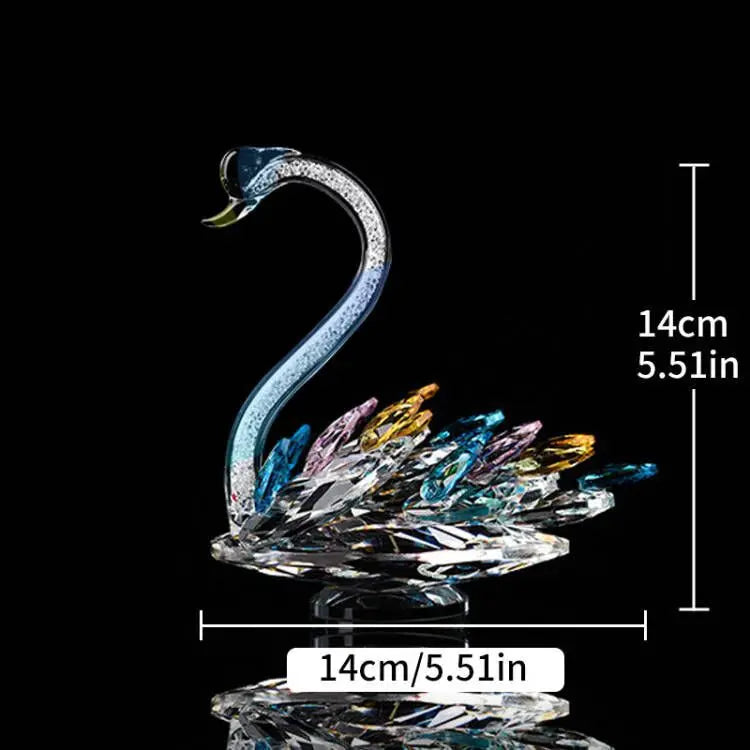 Crystal Swan Creative Living Room Porch Decoration TV Cabinet Wine Cabinet Window Home Decoration Crystal Crafts Oasis Select G 1pcs 17cm x 14cm