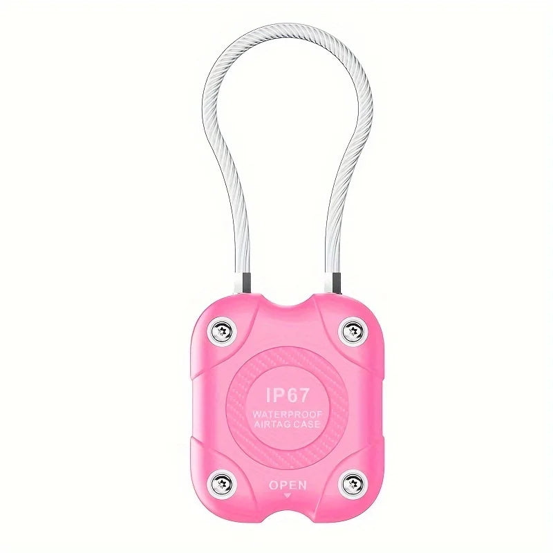 AirTag Waterproof Case with Steel Wire Cable | IP67 Protection AirTag Protective Case Oasis Select Pink