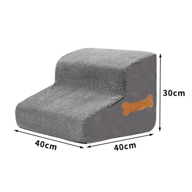 Ladder Dogs Pets Bone Handle Puppys Stairs Beside Sofa Bed Ramp for Dogs Protecting Pets Joint Safety Stairs for pet Elderly Dog Oasis Select 2step