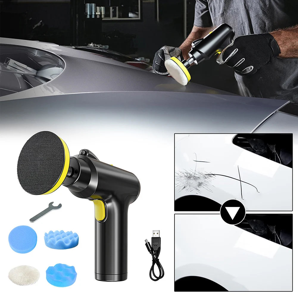 Cordless Car Polisher – 3-Speed Wireless Waxing & Buffing Tool