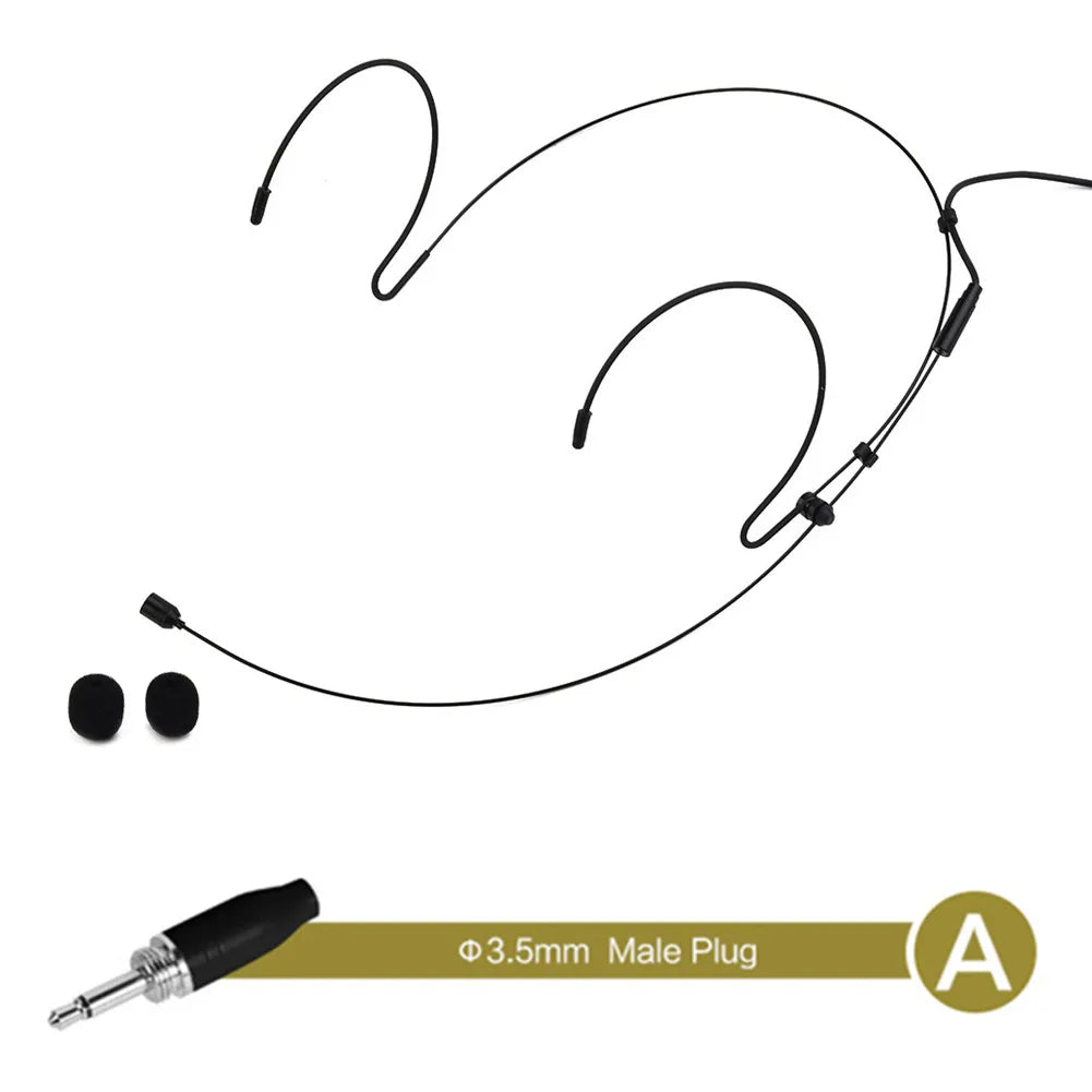 1PCS Double Earhook Headset Mic Headworn Microphone For Shure Wireless Earhook Microphone Black Audio Equipment Radio System Oasis Select A