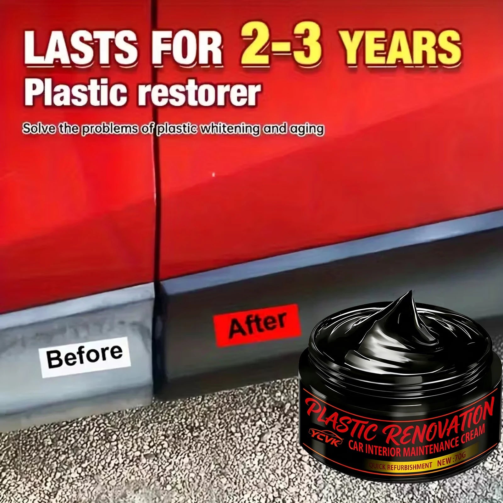 Car Interior Plastic & Leather Restorer Cream 70g | Dashboard Interior Restorer Cream Oasis Select