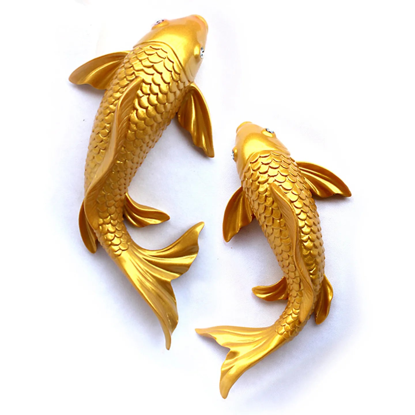 Lucky Koi Fish 3D Wall Decor, Resin Stereoscopic Carp Wall Hanging, Creative Wealth Feng Shui Home Art Wall Sticker Ornament Oasis Select