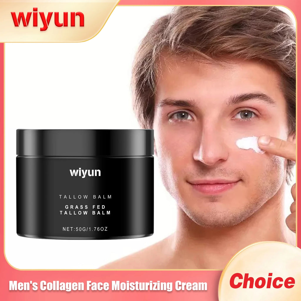 Wiyun Men Collagen Face Moisturizing Cream Strengthen Lifting Firming Anti A-ging For Glowing Skin Day Night Facial Care Creams Oasis Select
