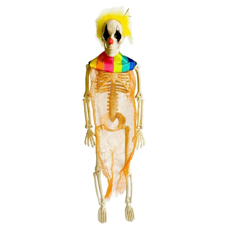 Halloween Skeleton 60cm Artificial Human Body Plastic Skeleton Decoration Haunted House Holiday Scene Layout Props Oasis Select 40cm yellow