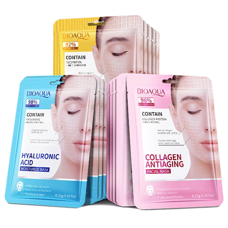 BIOAQUA 10-Pack Hyaluronic Acid Retinol Collagen Face Masks Facial Sheet Mask Oasis Select