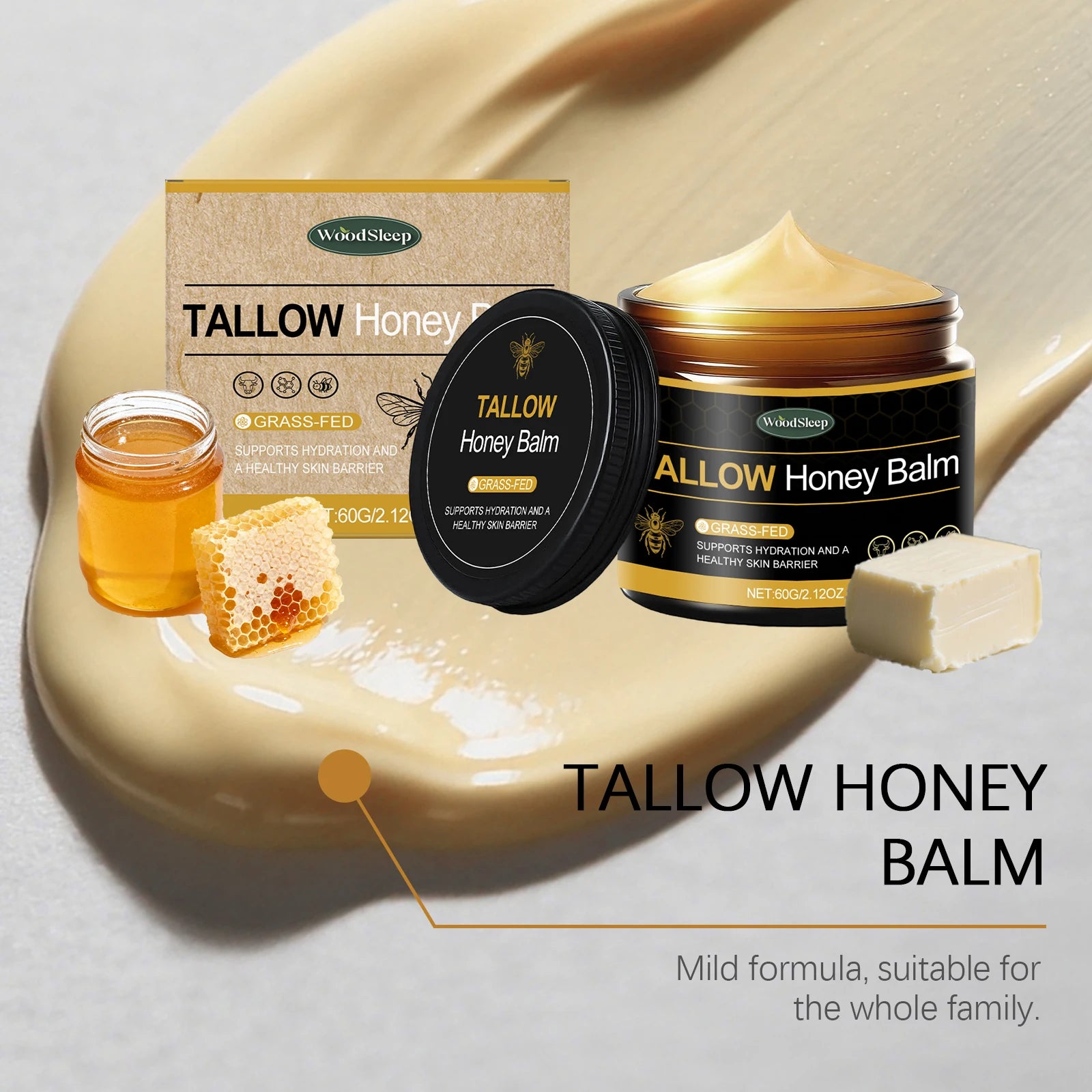 Tallow Honey Face & Body Cream – Deep Moisture Sensitive Skin Face & Body Cream Oasis Select