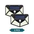 LED Solar Lights Outdoor Waterproof Motion Sensor Garden Lights Solar Powered Street Light External Lamp for Yard Wall Oasis Select 100LED 2 Pieces