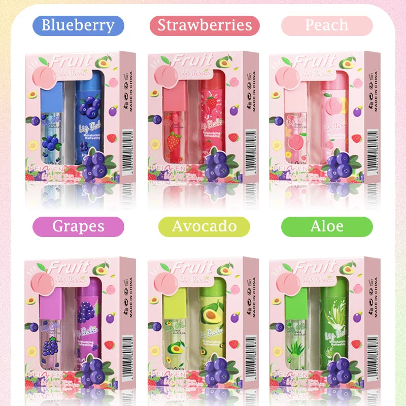 Fruit Lip Oil Set – Moisturizing Nourishing Lip Care Gift Lip Oil Gift Set Oasis Select