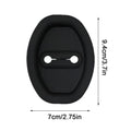 Car Door Latch Silicone Pad 4pcs Door Lock Cover Adhesive Latch Protector for Car All-Round Protective Vehicle Latch Cover Oasis Select Black