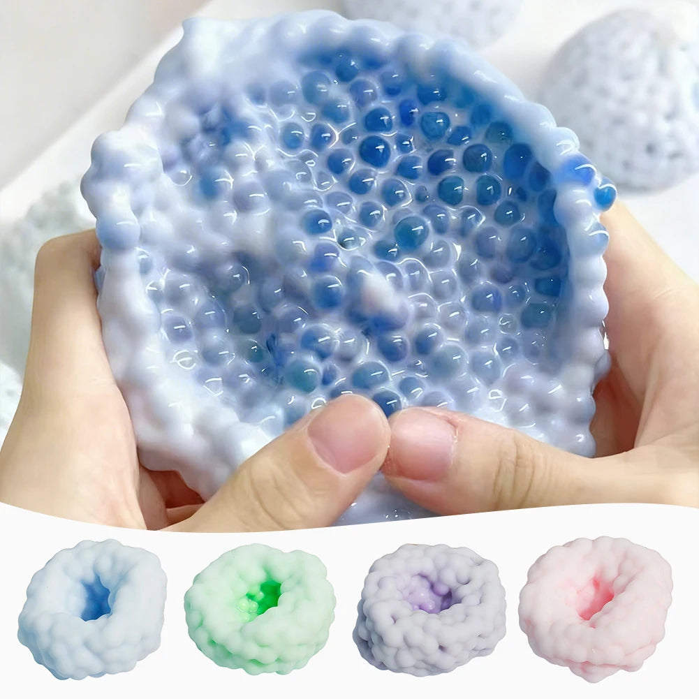 Crunchy Squishy Fidget Ball – Handmade Sand-Filled Squeeze Toy