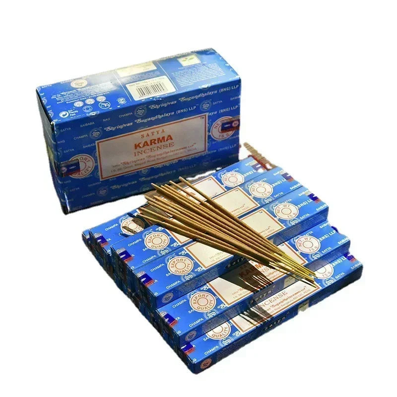 Satya Incense Sticks Handmade India White Sage Dragons Blood Natural Household Indoor Clean Air Incense Sticks NAG Champa Oasis Select