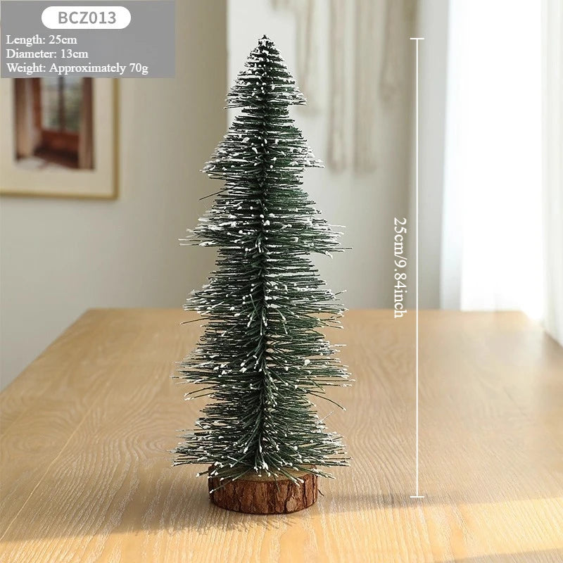 Christmas Decorations Snow Scenes Mini Christmas Trees Office Desks Wine Cabinets TV Cabinets Christmas Decorative Items Oasis Select BCZ013 25cm Look at the picture
