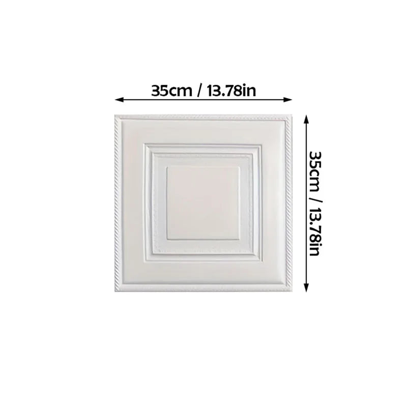 Adhesive Wall Wallpaper Waterproof and Moisture-proof Ceiling 3D Sheet Paper Safe Collision Prevention 35cm*35cm Sticker Home Oasis Select A 35cmX35cm-10pcs