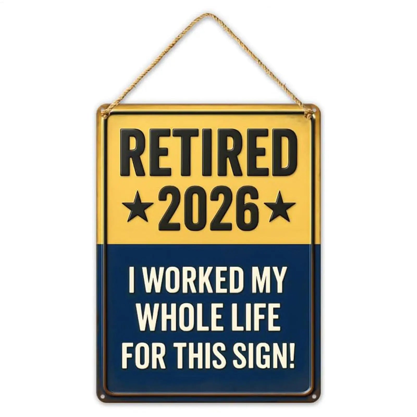 Retired Signs for Men Women Bright Long Lasting Photo Prop Keepsake Retirement Party Decoration for Home Bedroom Offices Cafes Oasis Select