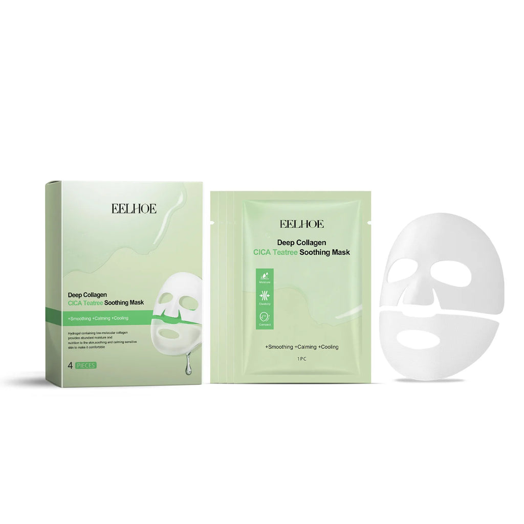 EELHOE Nicotinamide Face Mask – Collagen, Hyaluronic Acid Firming Collagen Sheet Mask Oasis Select 4pcs tea tree