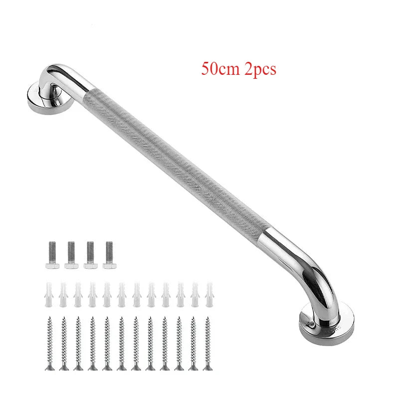 Bathroom Tub Toilet Handrail Grab Bar Stainless Steel 300/400/500Mm Anti Slip Shower Safety Support Handle Towel Rack Oasis Select 50cm 2pcs