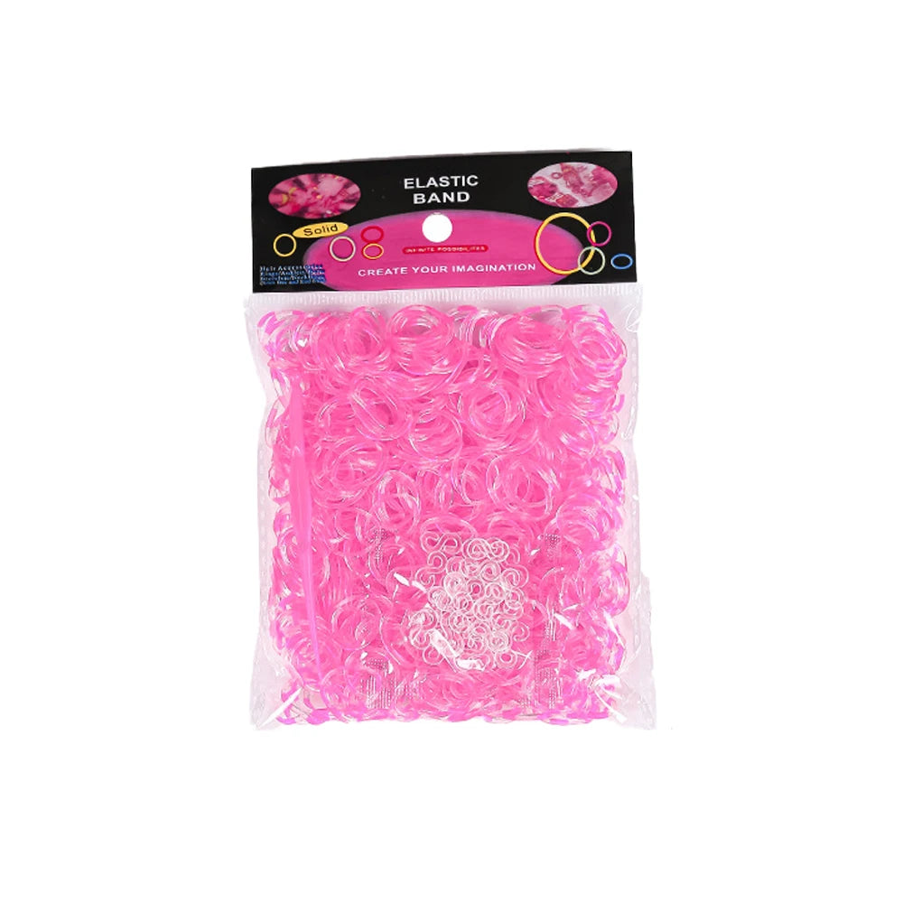Loom Rubber Bands Bracelet Making Kids Elastic Weaving Lacing DIY