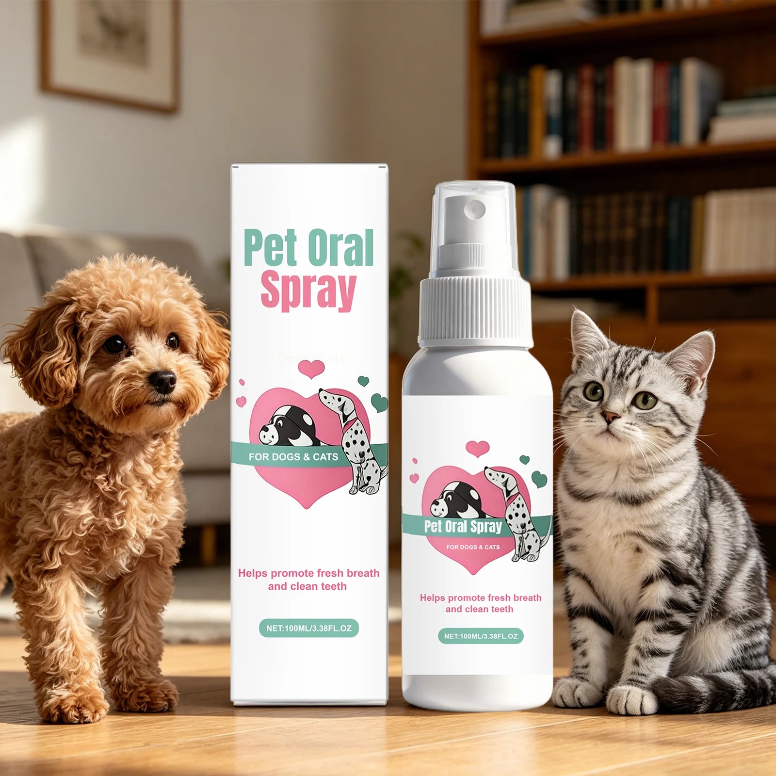 Pet Oral Spray Dogs Cats Teeth Clean Deodorant Reduces Plaque and Tartar Pet Oral Cleaning Dental Care Deodorization Spray Oasis Select
