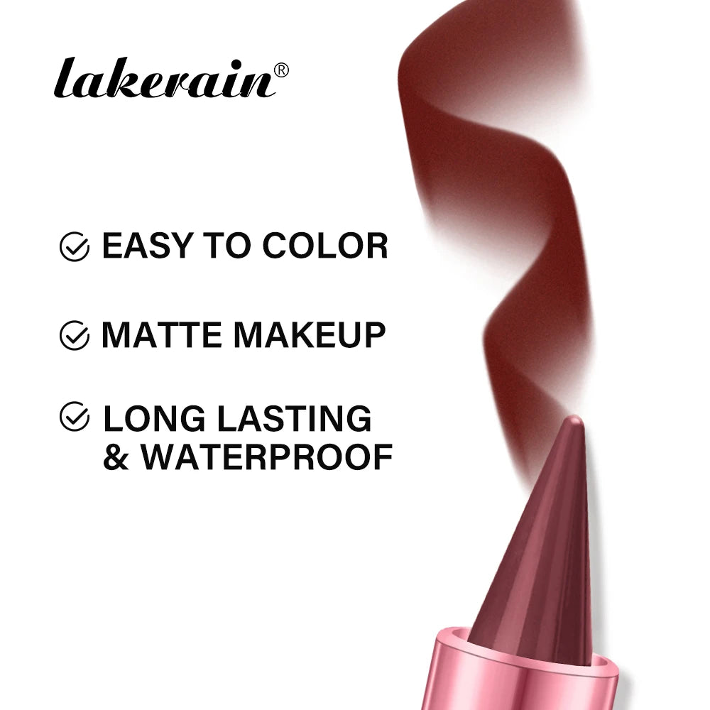 2In1 Matte Liner Lipstick Pen Gradient Lip Liner Red Brown Lipsticks Pencil Lasting Waterproof Lip Stick Sexy Women Lip Cosmetic Oasis Select