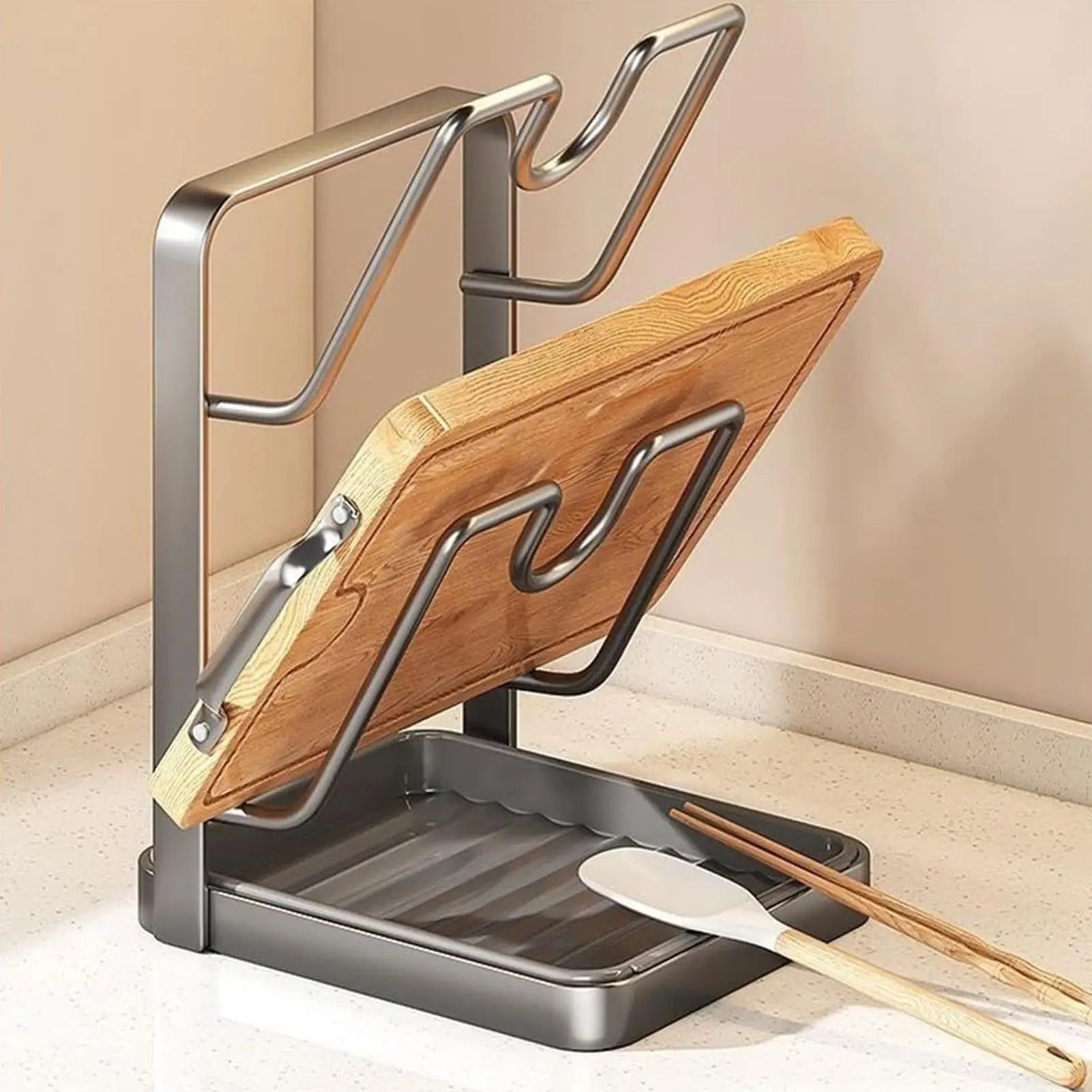 Pan Lid Organizers Inside Cabinet Cooking Utensil Holder Rest Pan Lid Organizer Stand for Pantry Cupboard Counter Apartment Oasis Select