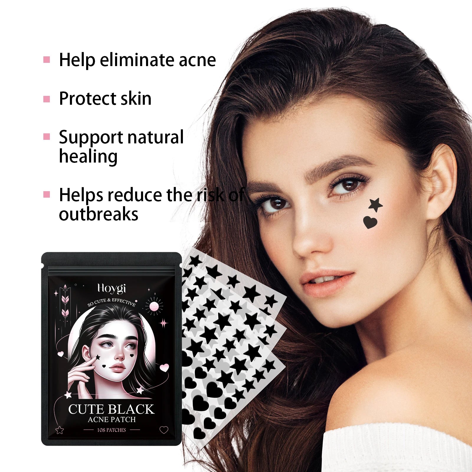 Hoygi Black Acne Patches – Spots, Blackheads & Skin Tone