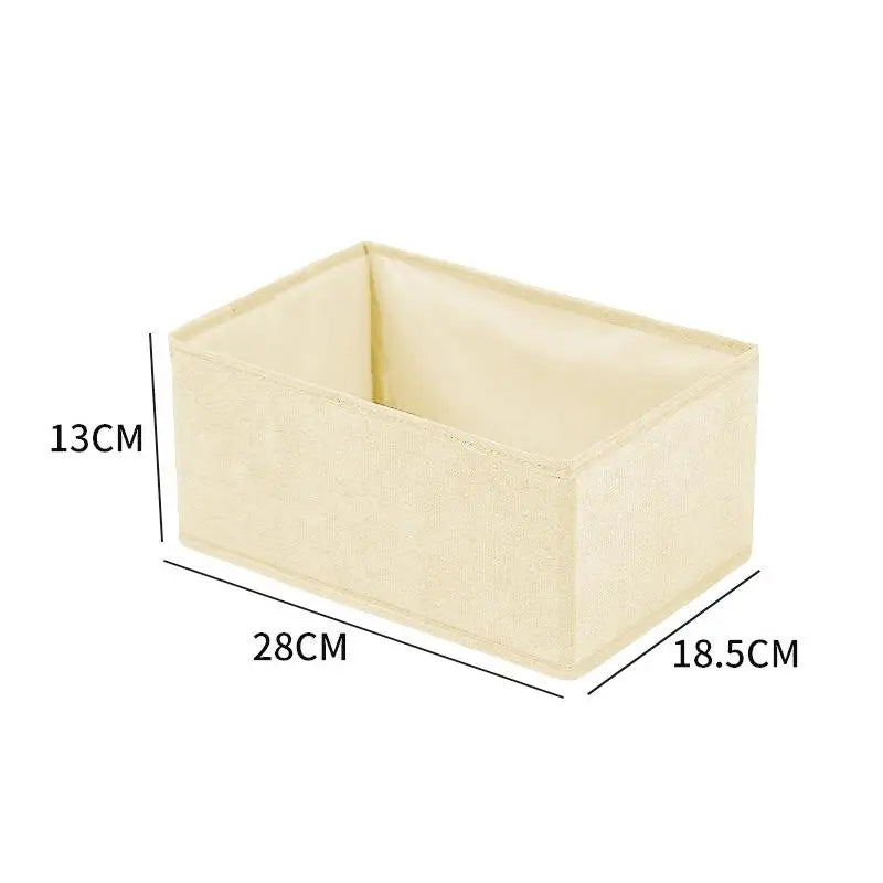 Clothes Organizer Storage Box Underwear Bra Socks Cabinet Drawer Organizer T-Shirt Storage Basket Wardrobe Storage Organizers Oasis Select M Beige
