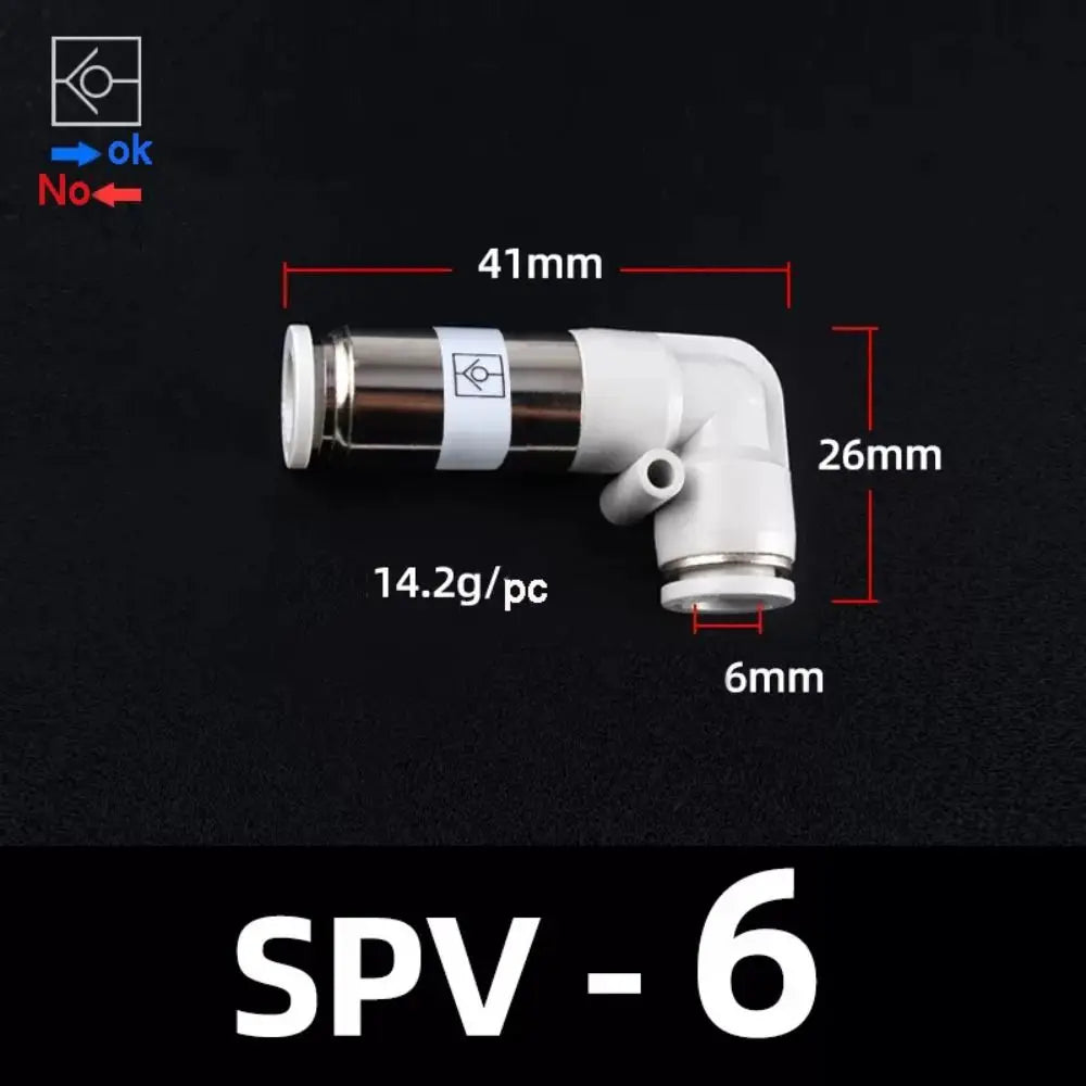 High Quality SPV SPU Pneumatic Pipe Control Valve Non-Reversing 4mm 6mm 8mm Pneumatic Pipe Connector Durable One Way Check Valve Oasis Select SPV 6 Other