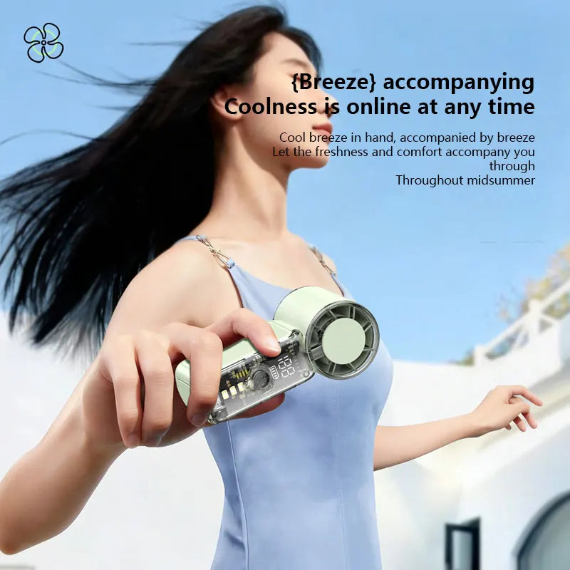 Handheld Fan Semiconductor Refrigeration High-speed Handheld Electric Fan USB Portable Rechargeable Outdoor Small Fan Oasis Select