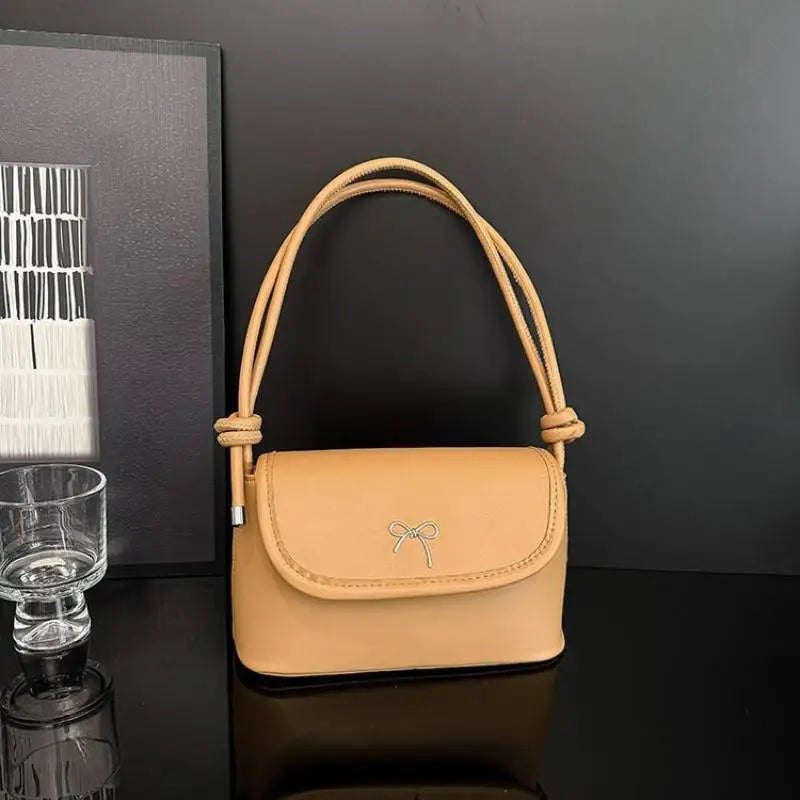 Women's Butterfly Knot PU Shoulder Bag | Small Square Bag