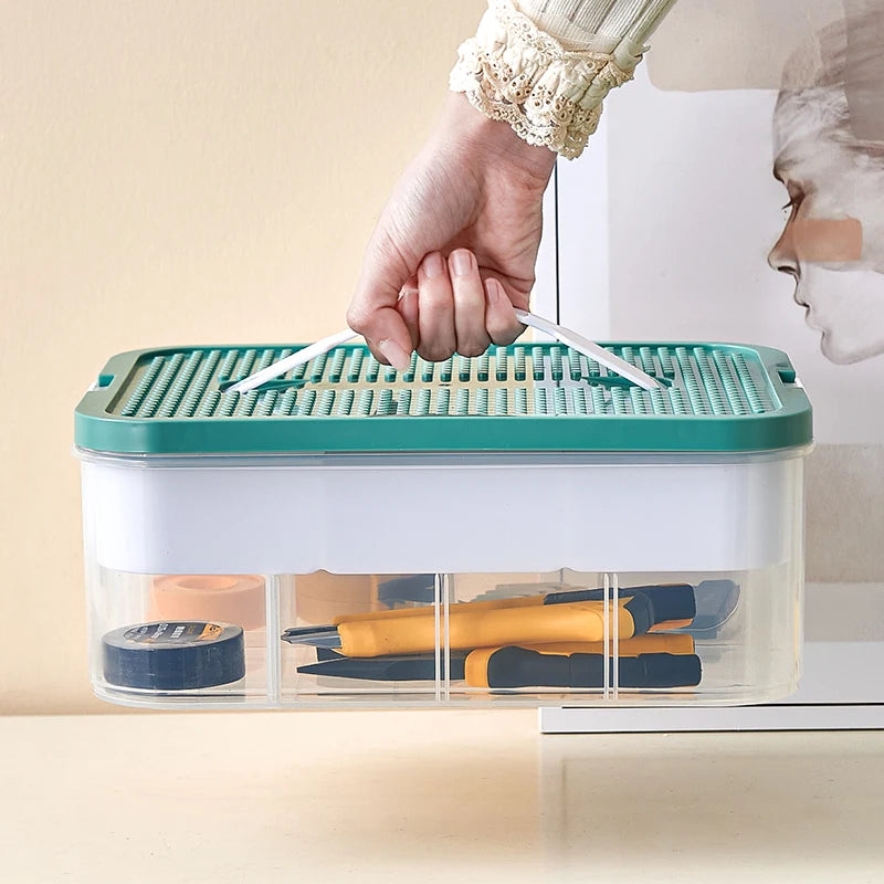 Tool storage box, large-capacity hardware parts storage box, designed for organizing and sorting tools and parts Oasis Select