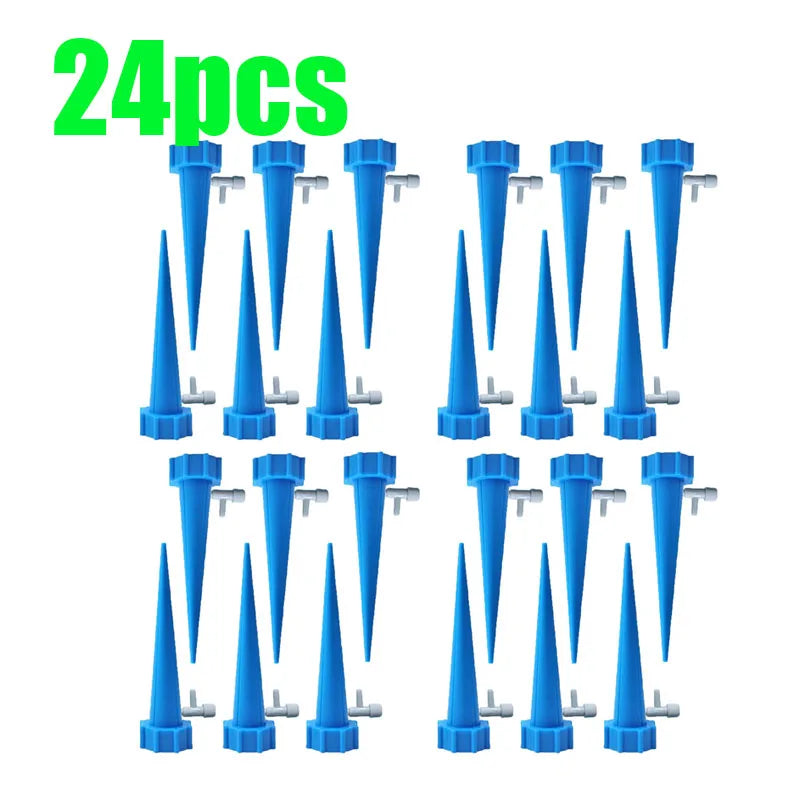 6/18/30pcs Automatic Flower Watering Device Adjustable Dripper Watering Device Self-Watering Gardening Potted Plant Irrigation Oasis Select 24pcs Blue