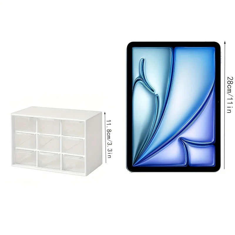 Dustproof Multi-Grid Desktop Drawer Organizer - Portable Storage Box for Jewelry, Cosmetics, Desk Drawer Organizer Box Oasis Select
