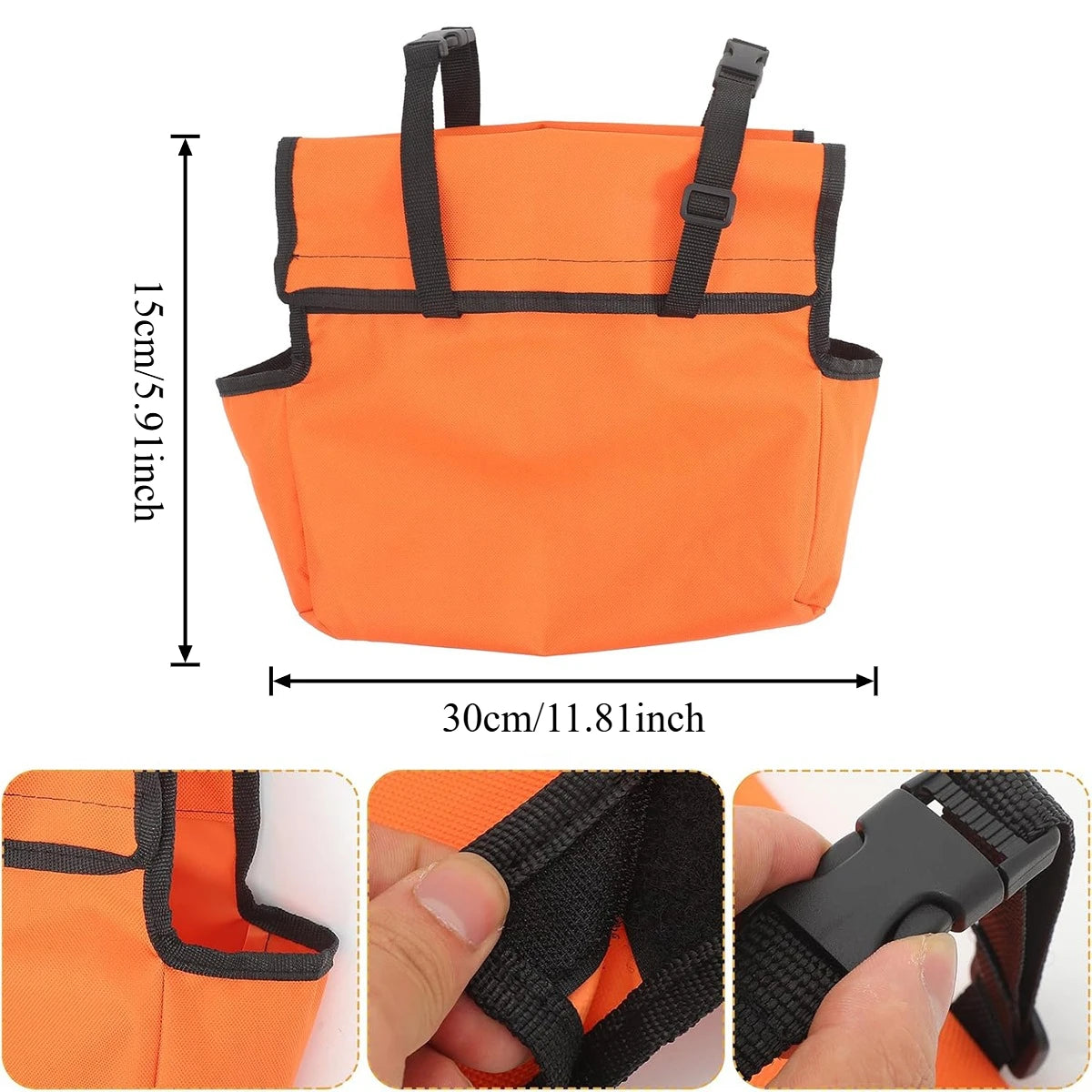 2/4 PCS Ladder Tool Caddy for Scissor Ladder Heavy-Duty Hands-Free Storage Pouch with Secure Mount for Electricians Carpenters Oasis Select