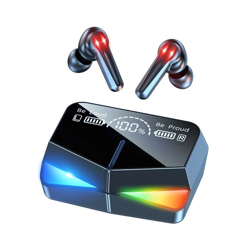 M28 New Bluetooth Wireless TWS Earphone Smart Touch Call Headset Waterproof Noise Canceling Headphones for All Phones Oasis Select Black