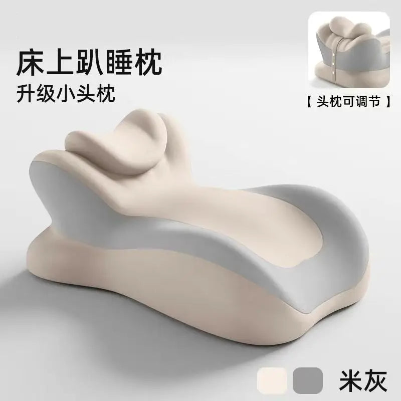 Ergonomics Bed Sleeping Pillow Backrest Cushion Adult Reading or Playing Phone Pillow Comfotable Waist Cushion Home Textile Oasis Select BEIGE With Pillow