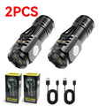 ZHIYU Mini Tactical Flashlight | 3 LED Rechargeable Torch