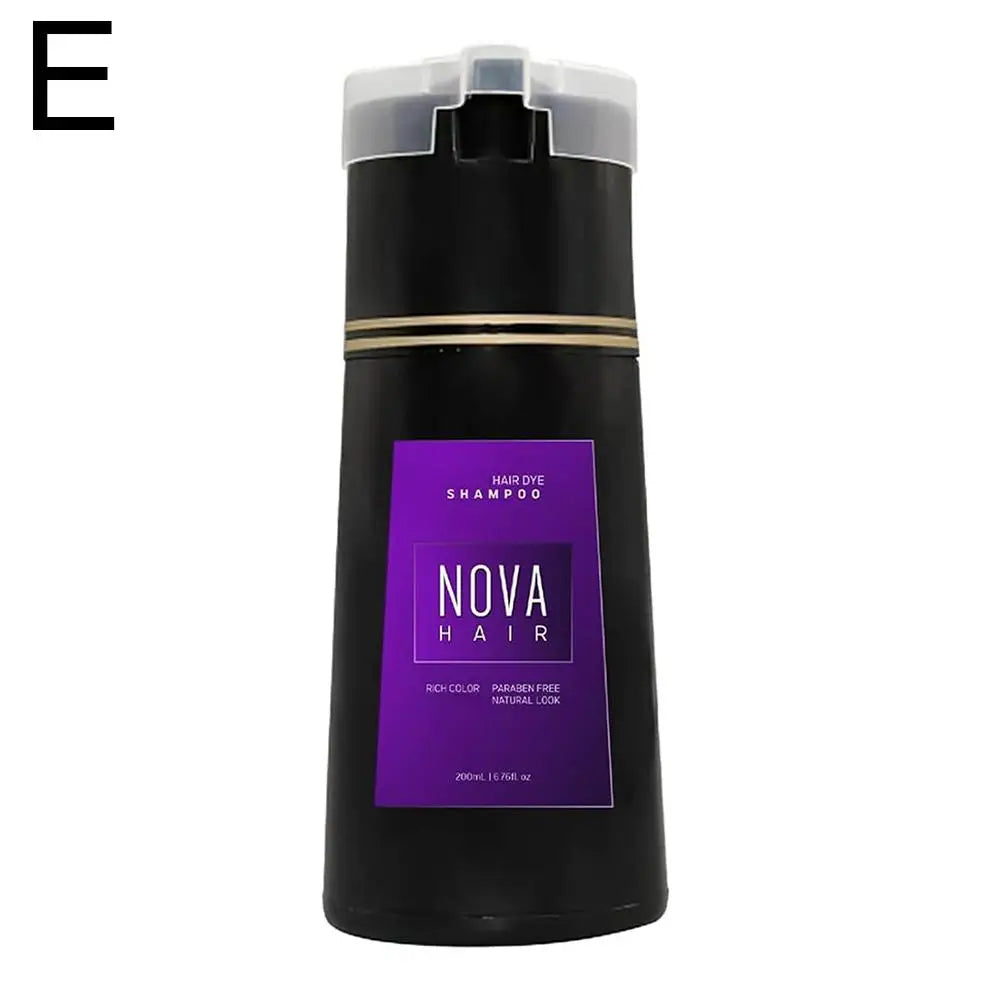 Nova Hair Color Shampoo – Gray Coverage for Men & Women Hair Dye Shampoo Oasis Select purple
