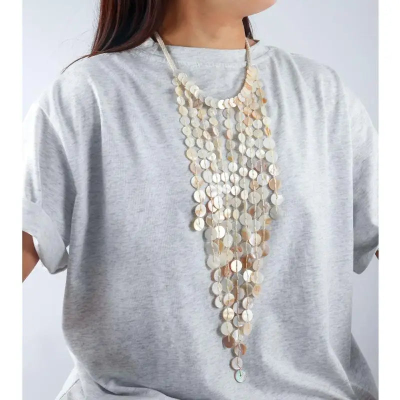 Bead Handmade Woven Shell Tassel Necklace Summer Beach Style Multi-layered Collarbone Chain Women's Fashion Jewelry Accessories Oasis Select Default Title