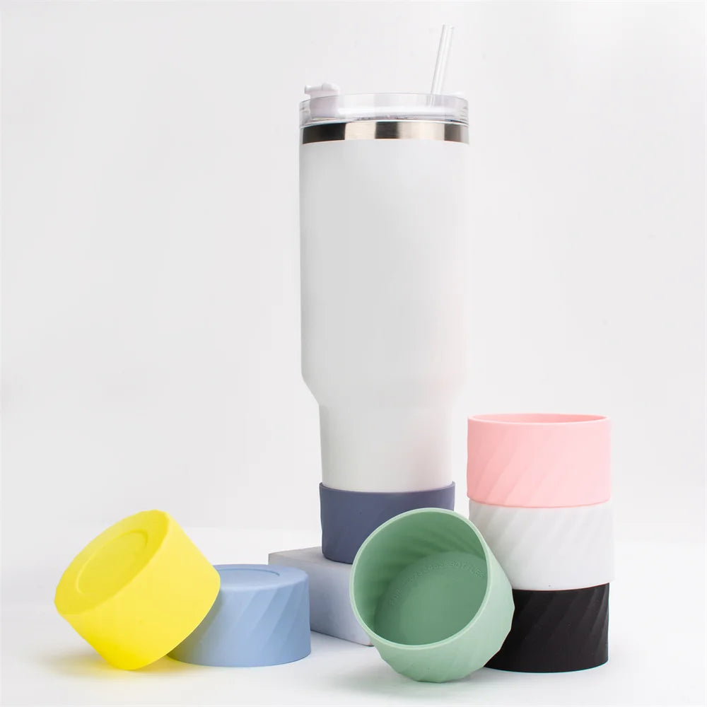 4Pcs Silicone Spill Proof Stopper Set for Stanley 40oz Cup Protective Boot and Straw Covers Reusable Water Bottle Accessories Oasis Select