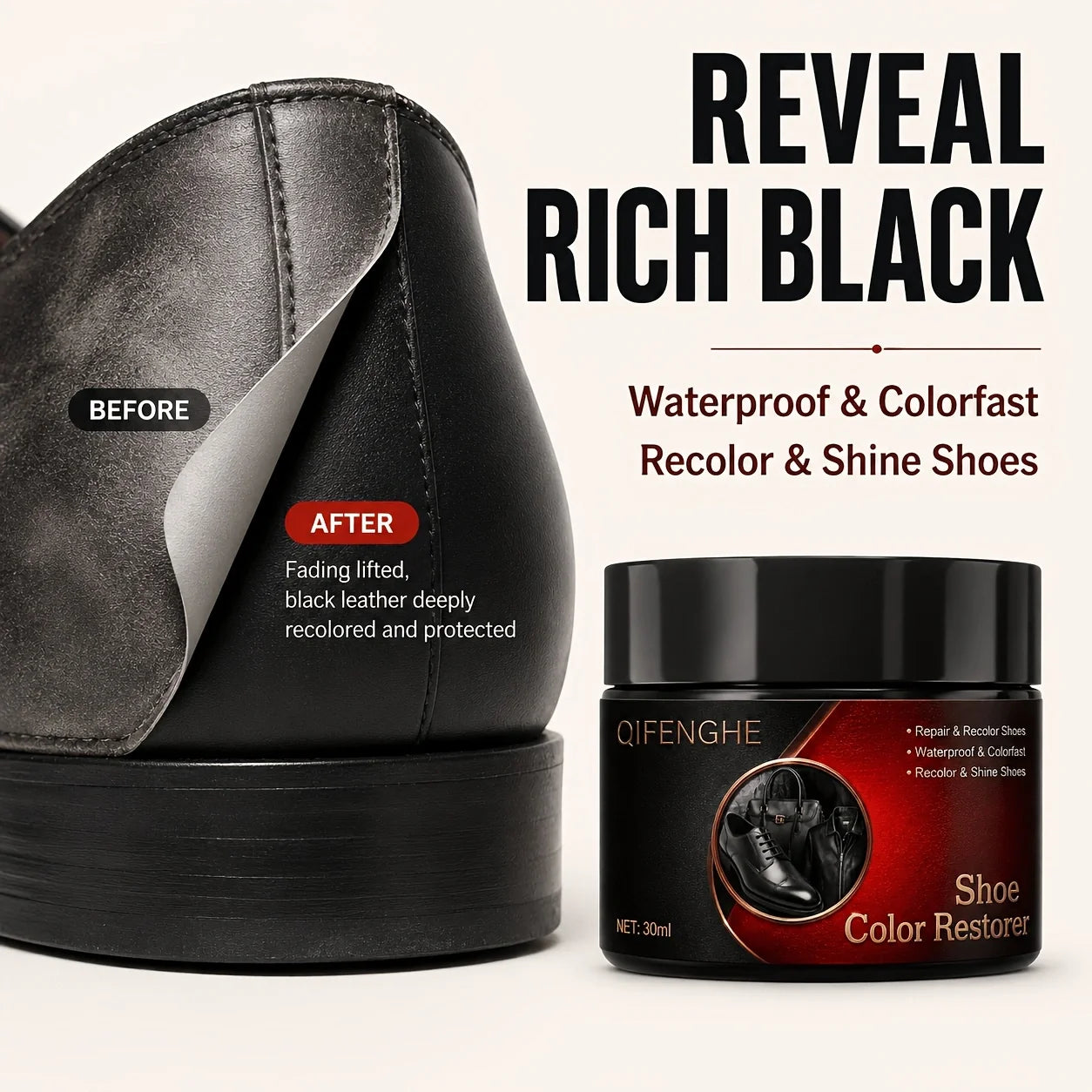 Shoe Polish Color Restorer Cream | Leather Repair for Boots