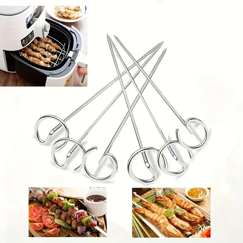 10pcs Air Fryer Oven, Vertical Grill, Skewer Grill, Universal Accessories, Food Grade 304 Stainless Steel Special Baking Needle Oasis Select