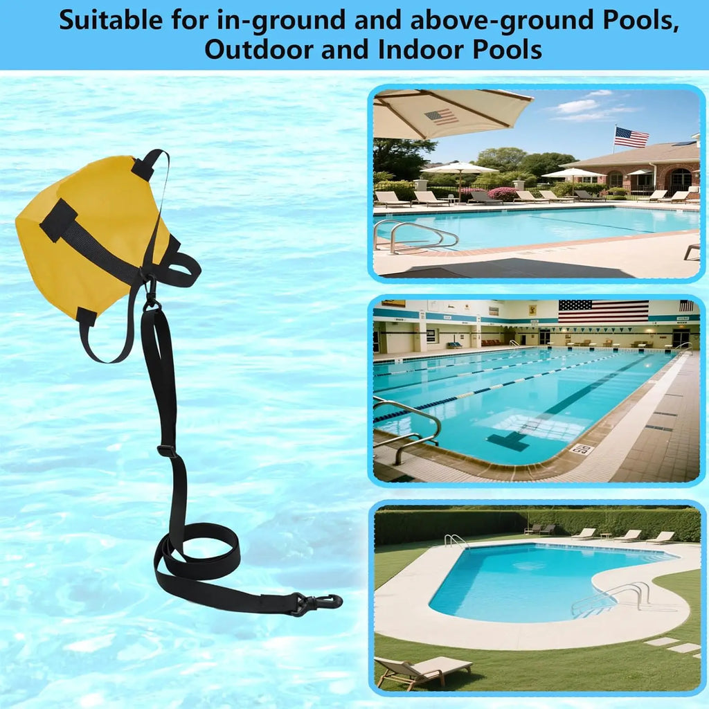 Swim Resistance Parachute Belt Adjustable Adult Swim Parachute Training Strength Endurance Speed Trainer Pool Fitness Gear 2026 Oasis Select