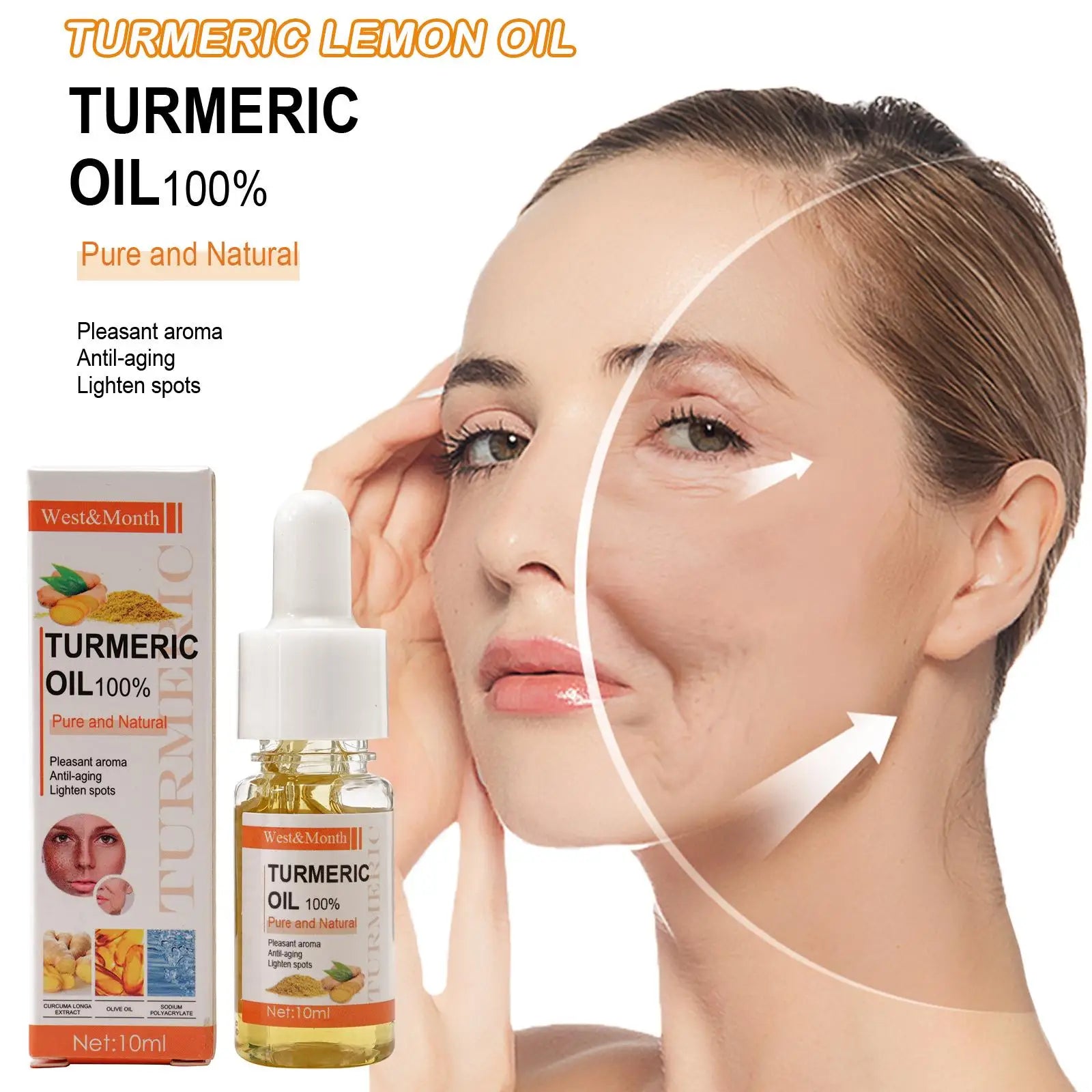 5/3/1Pcs Turmeric Essential Oil Moisturizing Moisturizing Diffuser Aromatherapy Face Body Care Smoothing Body face Skin Care Oasis Select