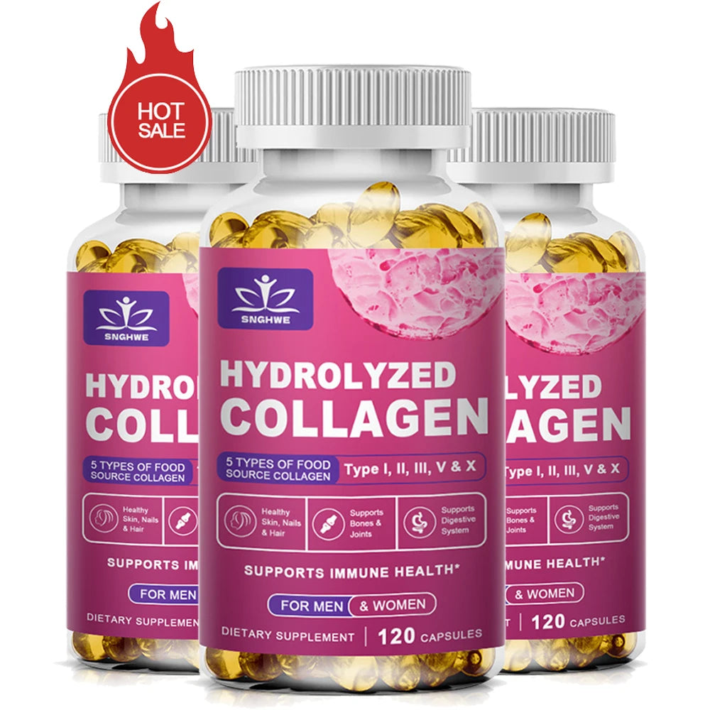 Hydrolyzed Collagen Capsules – Hyaluronic Acid, Biotin & Vitamins