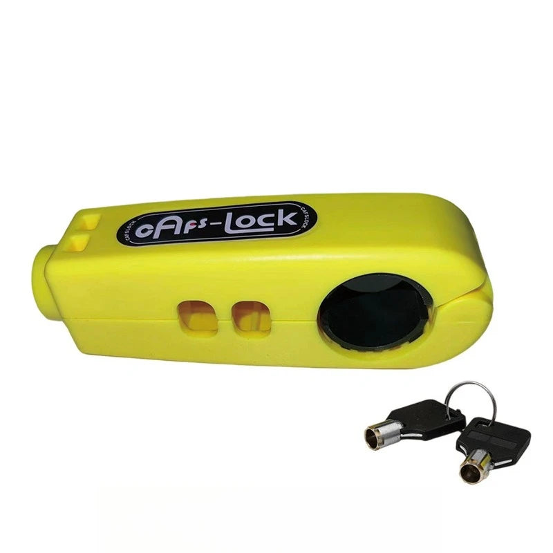 JUSTINLAU Motorcycle Handlebar Lock Anti Theft Brake Throttle Lock Universal for Scooter ATV Bike Motorbike Safety Protection Oasis Select Yellow