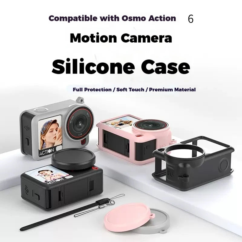 Silicone Case & Tempered Film for DJI Osmo Action 6
