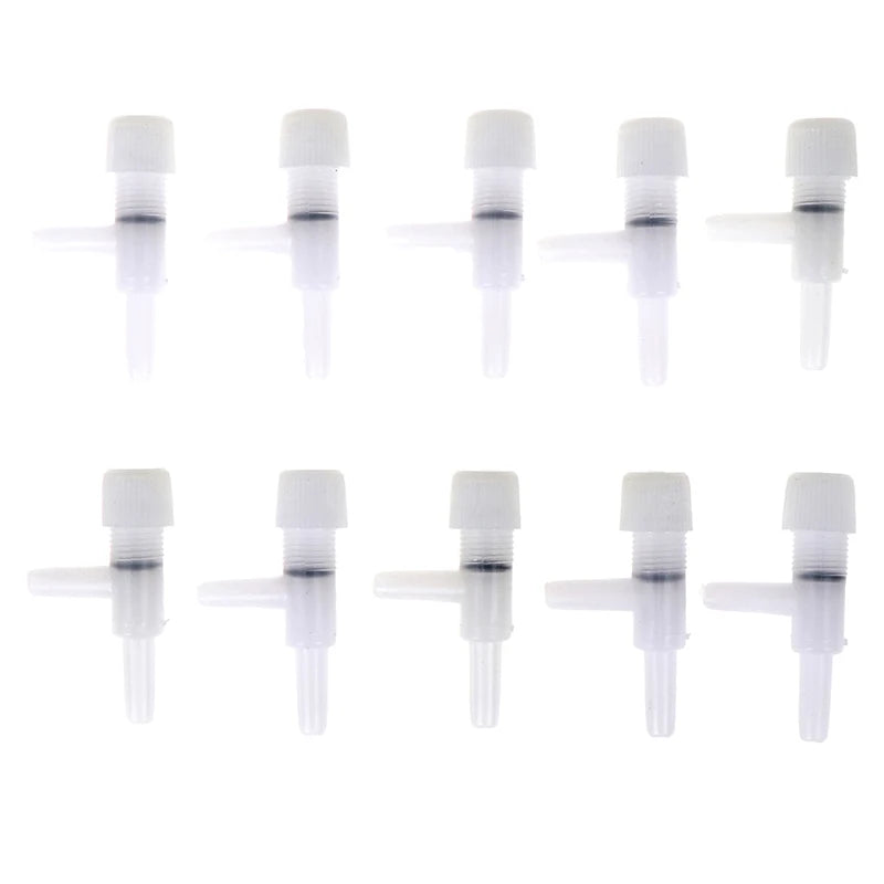 10-Pack Aquarium Air Flow Control Valves | 4mm Air Line Tubing
