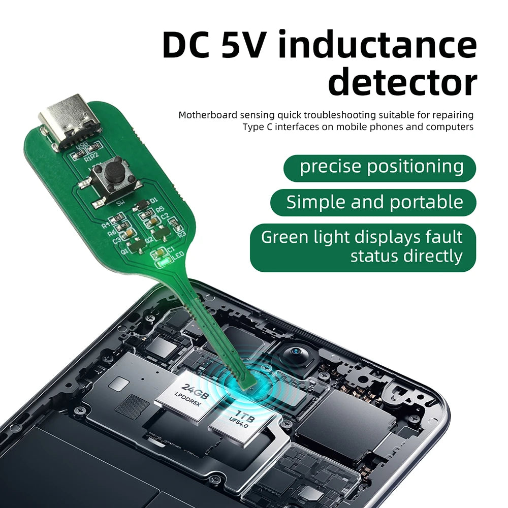 Inductance Tester For Motherboard Repair Quick Fault Detection With USB Type C Port High Precision Electromagnetic Induction Oasis Select