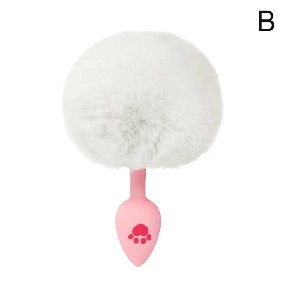 Fox Tail Anal Butt Plug Silicone Butt Plugs Cute Pink Sex Fox Tail Anal Sex Trainer for Beginner Couple Cosplay Anal Tail Toys Oasis Select B